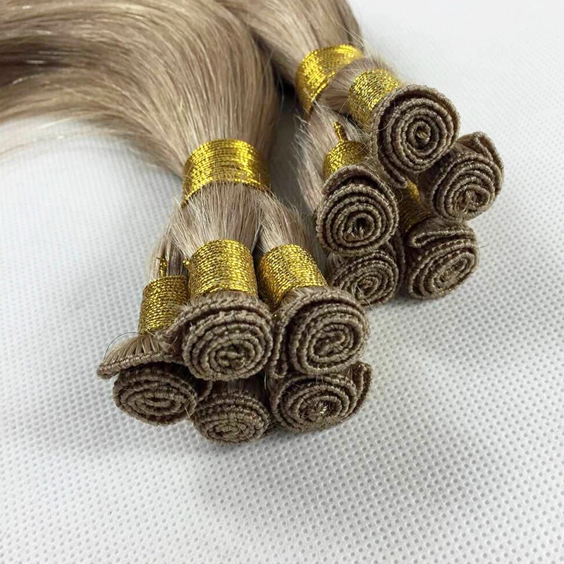Natural lightweight hand tied wefts hair extensions for women thin hair HJ 004